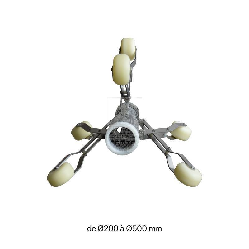 Centrador Inox ajustable con ruedas